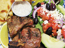 Grilled Lamb Chips with Tzaziki